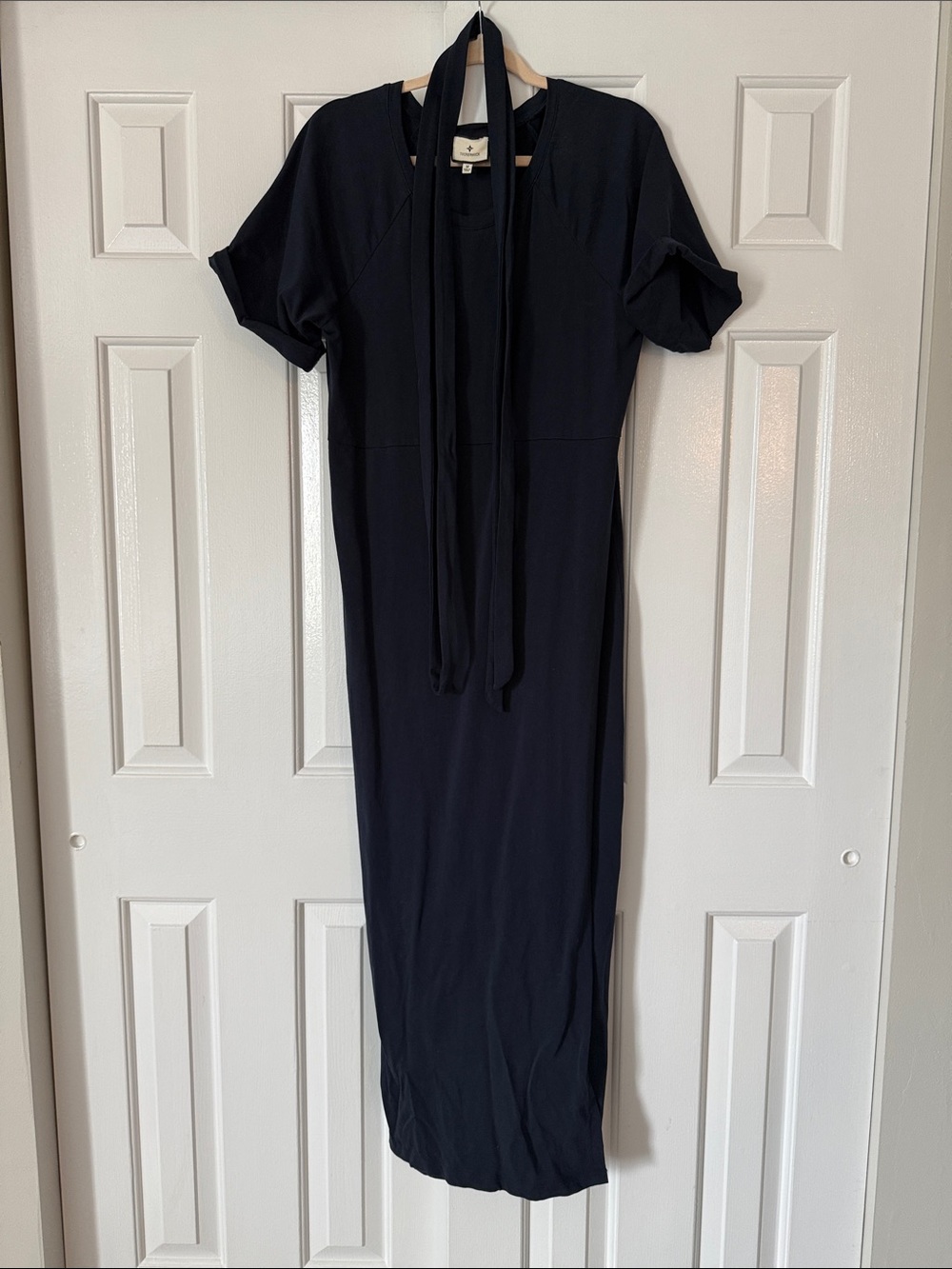 Tuckernuck Navy Short-Sleeve Belted Maxi Dress - Picture 2 of 5